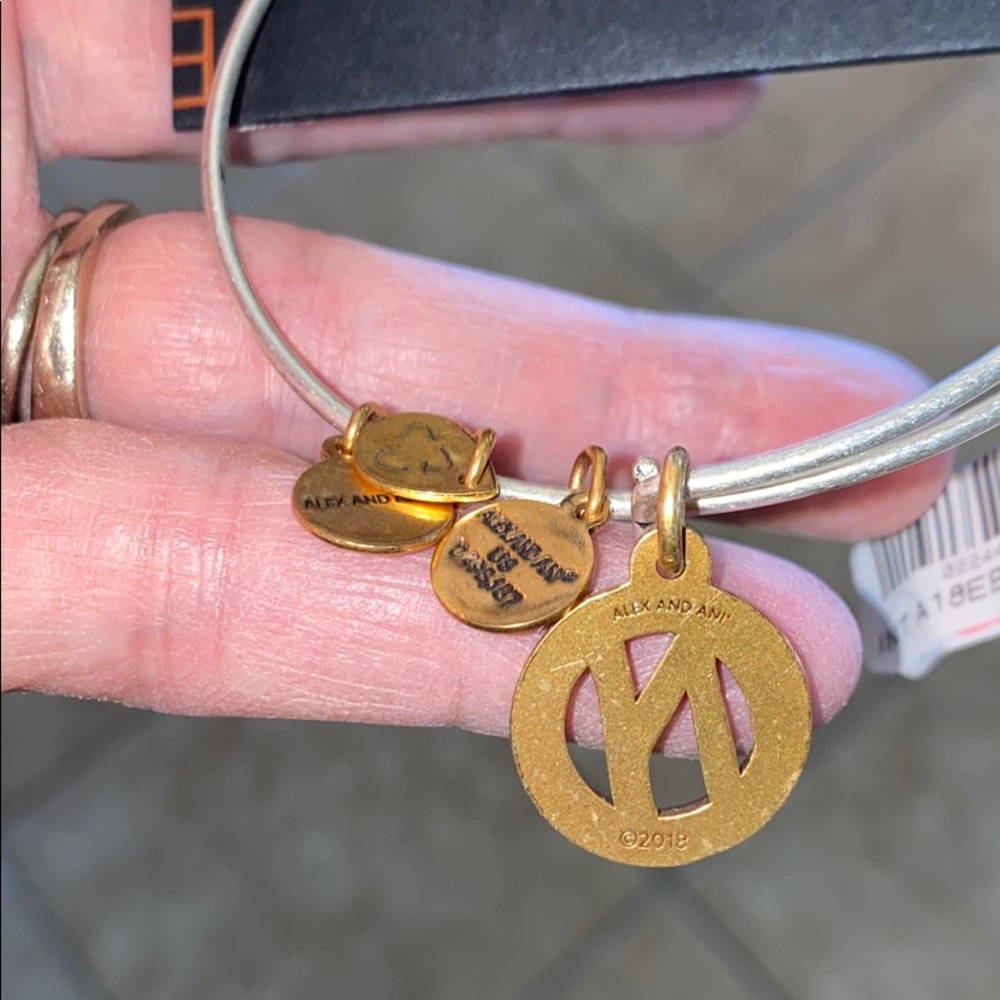 Alex and Ani Initial N Silver Tone and Gold Tone Metal NWTs - Picture 6 of 9